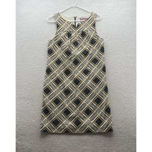 Vineyard Vines Shift Dress Womens 6 Sleeveless Nautical Rope Plaid Lined Preppy‎